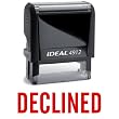DECLINED Red Office Stock Self-Inking Rubber Stamp
