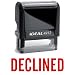 DECLINED Red Office Stock Self-Inking Rubber Stamp
