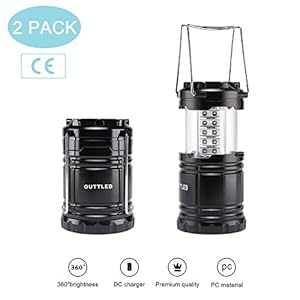 Ultra Bright LED Lantern - Diateklity Camping Lantern with a Compass for Hiking, Camping Multi Purpose - Collapsible Camping Lights - Emergency Lantern - Black, 100lm, 30 Bright Leds