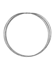 18K White Gold 14 Strands 0.5mm Necklace 16 Inch