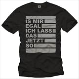 Produkt-Bild: T-Shirts mit witzigen Spr&uuml;chen EGAL T-Shirt mit spruch schwarz Gr&ouml;&szlig;e S-XXXL