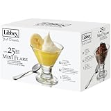 Libbey Just Desserts Mini Flare Glass with Miniature Stanless Steel Spoon 25-Piece