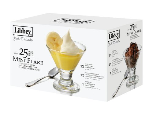 Libbey Just Desserts Mini Flare Glass with Miniature Stanless Steel Spoon 25Piece Picture