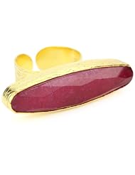 Coralia Leets Jewelry Design "Mykonos" Oblong Facetted Adjustable Ruby Ring