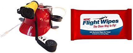 Drinking Hat-Red Hat w/Siren-w/Free Anitbacterial Wipes,New Years Eve Party Supplies