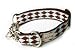 Lola and Foxy Joker Blue with Brown Diamonds Martingale Dog Collar, 1-Inch Wide, Large (13-Inch by 20-Inch Neck Size)