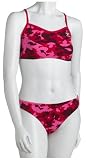 Speedo Women's Race Endurance+ Polyester Camo Overall Print V-Back Two Piece Swimsuit
