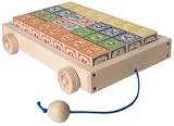 Uncle Goose Wooden ABC Flyer Wagon with Blocks - Made in the USA