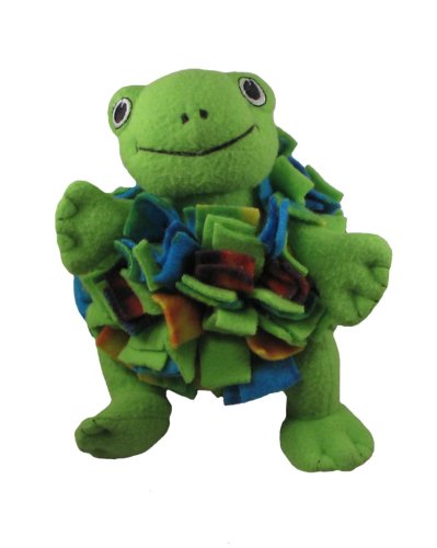 Kyjen Fleecy Squeaks Ball Dog Toy, Frog