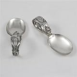 Baby Spoon, Curved Handle by Gorham, Sterling Art Nouveau, Monogram Maurice