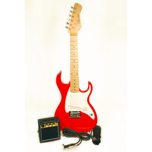 Barcelona 1/2-Size Mini Electric Guitar Package - Red