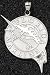 Florida Marlins Round Logo Giant Silver Pendant