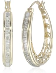 10k Yellow Gold Diamond Hoop Earrings (1/2 cttw, I-J Color, I2-I3 Clarity)