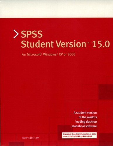 SPSS 15.0 Student Version for Windows. CD-ROM