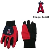 Los Angeles Angels of Anaheim Color Block Blue Grip Work Glove w/ Red Fingers
