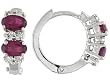 14K White Gold Ruby and Diamond Earrings