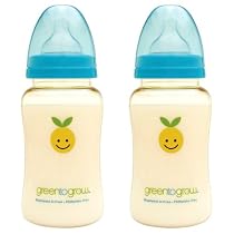 Green To Grow 2 Baby Bottle 10oz wide neck