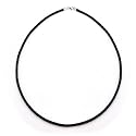 Bling 3mm Black Braided Leather Cord Chain 14in 16in 18in 20in 24in 30in Sterling Silver Necklace