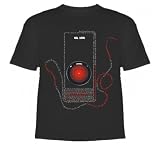 HAL 9000 from Stanley Kubrick's 2001: A Space Odyssey High Quality T-Shirt Black Large