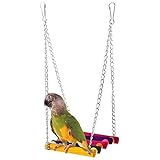 Vktech&reg; Pet Bird Parrot Parakeet Budgie Cockatiel Cage Hammock Swing Toy Hanging Toy (Style A)