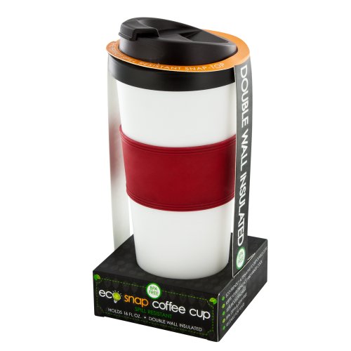 41tWvnWK0iL Smart Planet EC 7PLSL 16 Ounce Eco Coffee Cup, Twist Top Leak Resistant Snap Lid, Biodegradable Plastic, Pepermint Mocha
