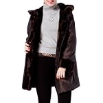 BGSD Women’s Reversible Faux Mink Fur Hooded ALine