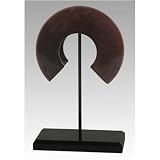 Oval Teak Sculpture on Stand