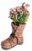 Dollhouse Miniature Pink Floral Arrangement in an Old Shoe