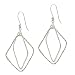 925 Sterling Silver Modern Square Earrings