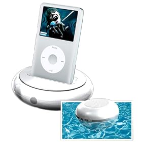 Excalibur 145 SoundMaster Satellite Floating Wireless Speakers with Universal Dock for iPod