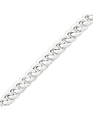 Sterling Silver Hollow Curb Bracelet - 7.5 Inch