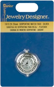 Darice 22mmx24mm Watch Face - Serpentine 1PK/Silver