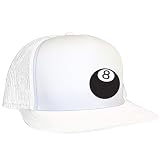 8-Ball Trucker Hat, White