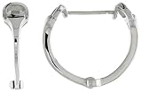 Sterling Silver 15/16" (24mm) Dee Ring Snaffle Bits, Huggie Earrings