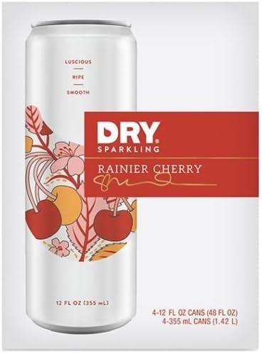 Dry Soda Rainier Cherry Soda, 12 Fluid Ounce Can - 4 per pack -- 6 packs per case.