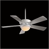 Minka-Aire F569WH Supra (W/ Light) Remote Control White Ceiling Fan 52 Blade Span