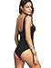 Verdusa Women's Lace Up Bandage Tight Bodysuit Jumpsuit Leotard