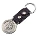 *Schl�sselanh�nger St. Christophorus mit Schl�sselring silber/ schwarz - Echt Leder! L�nge 10cm
