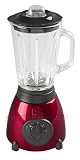 Kalorik BL-16911 500-Watt 2-Speed Countertop Blender With 50-Ounce Glass Jar, Metallic Red Spray