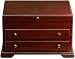 The Federal Dark Walnut Footed Silverware / Flatware Chest with Two Drawers by Wallace Silversmiths