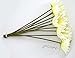 10 PCS Real Touch Latex Silk Artificial fake plastic Daisy Chrysanthemum Flowers Sun Chrysanthemum,Sunflower, Simulation Gerber, Dimorphotheca,Party Room home Decoration DIY Flower Bouquet (white)