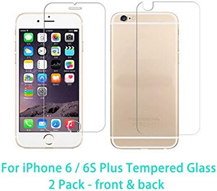 [Front+Back] For iPhone 6/6S Plus Screen Protector 9H Pro+ HD Anti-Explosion Tempered Glass (1 Front + 1 Back)