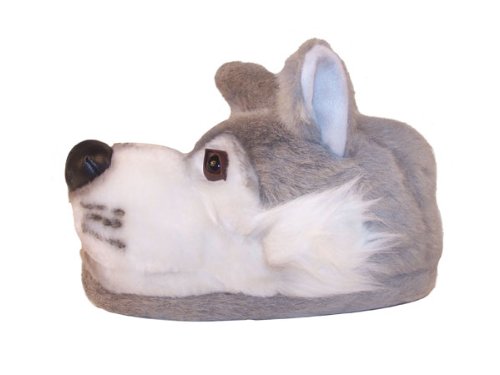 Happy Feet - Gray Wolf - Animal Slippers