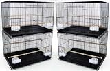 Brand New Lot of Four Aviary Breeding Bird Cage 30x18x18BLK