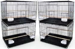 Brand New Lot of Four Aviary Breeding Bird Cage 30x18x18BLK