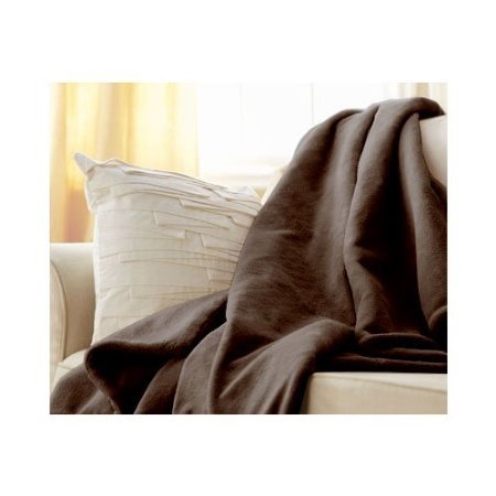 Sunbeam Velvet Plush Heated Throw Beige Cream