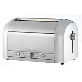 Magimix 4 slice toaster polished with brushed s/steel centre panel