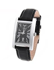 (JULIUS) Womens Quartz Wrist Watch with PU Leather Band - Black SWWM1-183153