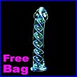Pyrex Glass Dildo Sparkle 7 1/2" Cock