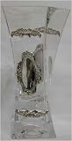 Crystal &Sterling Silver Flower and Bud Vase